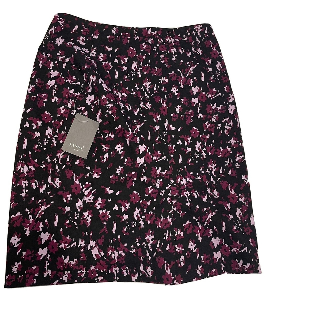 Lysse Women's Black and Purple Mini Skirt
